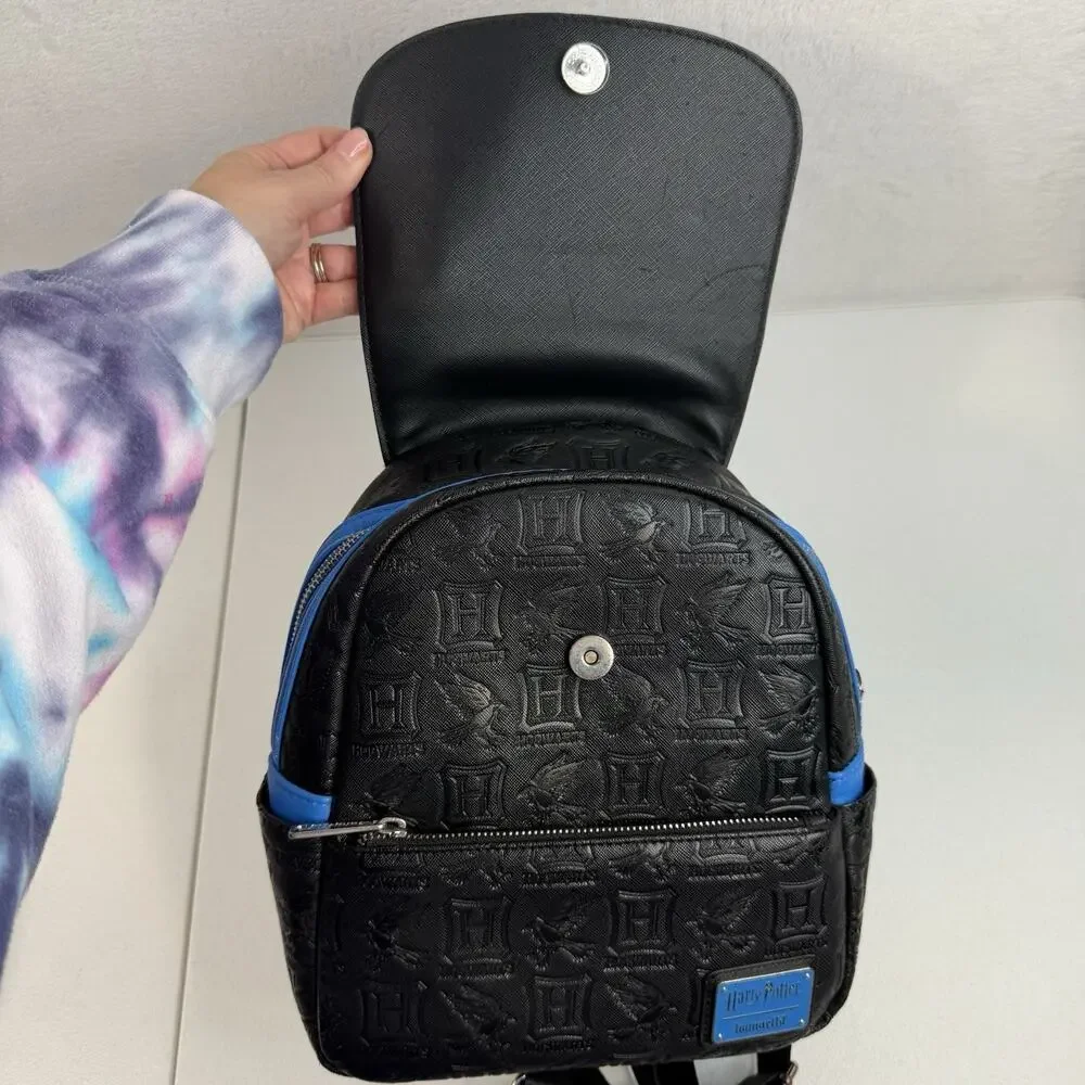 Loungefly Harry‎ Potter Ravenclaw House Plaid Mini Backpack Bag Vegan Leather